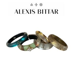 ALEXIS BITTAR lot of 5 vintage bracelets in excellent condition